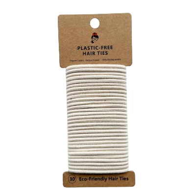 Beige Biodegradable Hair Ties