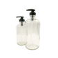 Clear Glass Bottle with Black Pump