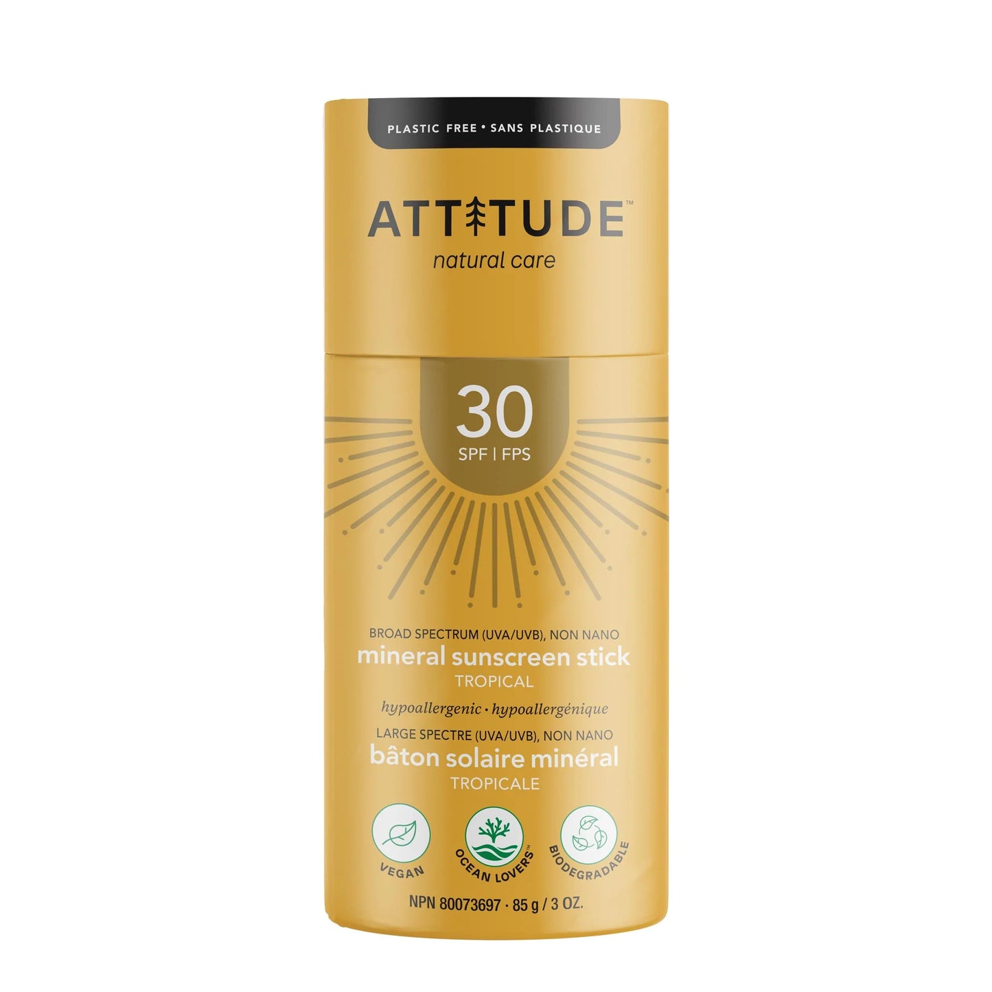 Mineral Sunscreen Stick By Attitude - SPF 30